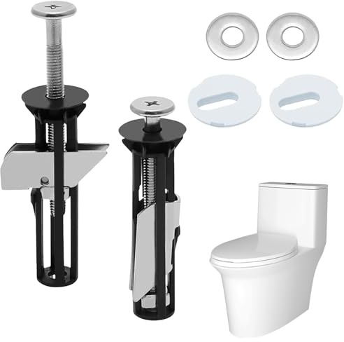 Wc Sitz Befestigung,Toilettensitz Befestigung,Toilettendeckel Schrauben,Universal Toilettensitz Schraubensatz,Toilettensitz Dübel Set Für Die Meisten Toilettendeckel 14-20 Mm Löchern(2 Stück)
