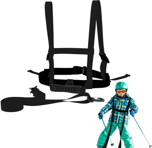 Imbracatura da Allenamento da Sci e Snowboard,Imbracatura da Sci per Bambini,Cinghia da sci per bambini,Trainer per Imbracaturas da sciare con Guinzaglio Rimovibile