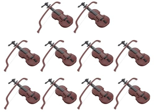 LALADEFIEE 10ensembles Lot Modèles Instruments De Musique Miniatures Décorations Réalistes Et Solide pour Maison Bureau Ou Dortoir Ornements Décoratifs Créatifs Et Résistants La Décoloration