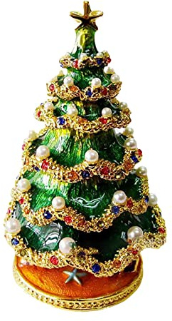 Wswqop Statuette Decorative per Albero di Natale, Portagioie con, per Regali E Decorazioni per La Casa