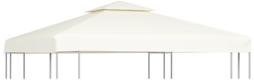 Cubierta de repuesto de cenador 310 g/m² blanco crema 3x3 m,Jardín,Artículos de exterior,Estructuras de exteriores,Accesorios para pabellones y cenadores,Cubiertas para carpas y cenadores-40874