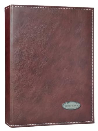 Photo Album 6Inch Photocard Holder Interleaf Photo Album Binder Pictures Storage Case Autograph Book for Wedding Albums(Dark Brown)