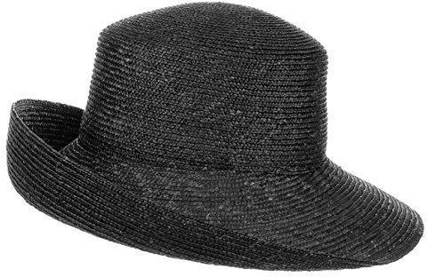 Seeberger Isabelle Glockenhut Damen - Strohglocke Damenhut Aufschlaghut Frühling-Sommer Sommer - One Size schwarz