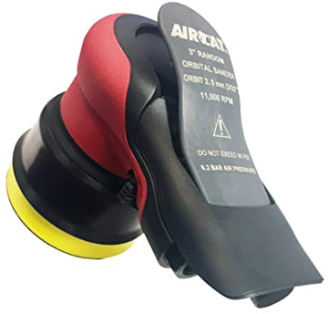 AIRCAT 6700-3-336 Non Vac Orbital Palm Sander & Polisher - Handheld Sander for Comfortable Use - Double-Sealed, Lubrication-Free Motor - Smooth Throttle Lever - Ergonomic Grip - 3/32-Inch Orbit