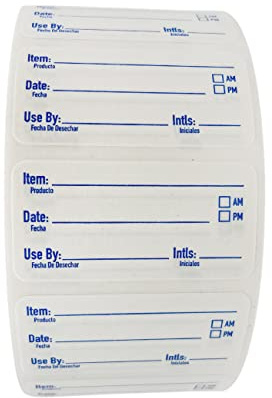 ATL Direct 2x1 Dissolvable Food Labels, 1000 Label Stickers, Bottle Labels for Storage Bins, Sticker Labels for Food containers, (1000, Blue)