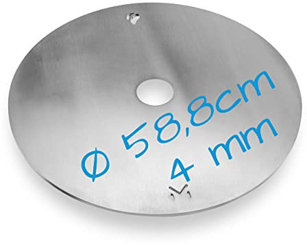 mocisa Grillplatte Feuerplatte Ø58,8 cm für Feuerschale | Fassgrill | Kugelgrill | Stahl Stärke 4 mm | hergestellt in Bayern | Plancha | Feuerring | Grillring | BBQ Ring | BBQ-Disc