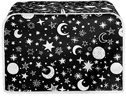 HUIACONG Housse pour grille-pain 4 tranches de lune, étoiles, soleil, lavable en machine, petit sac grille-pain, housse de four pour cuisine, décoration d'intérieur