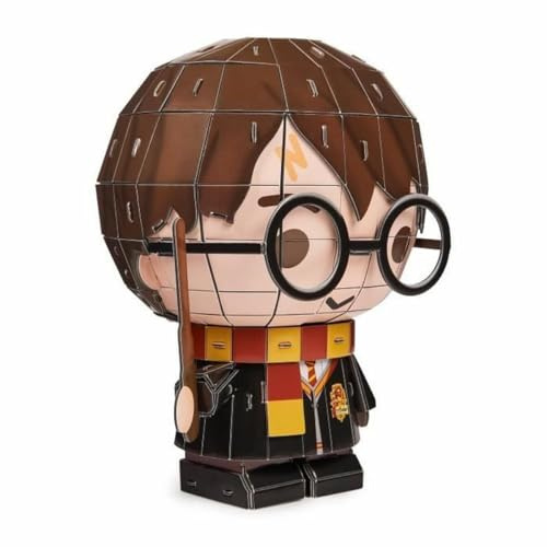 4D Build - Harry Potter - 3D-Puzzle des beliebten Filmheldens aus hochwertigem Karton, 87 Teile, für Fans der magischen Abenteuerserie ab 12 Jahren, Rot und Gold