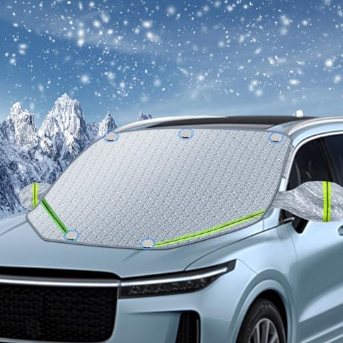 Tacilin Frontscheibenabdeckung Winter, Windschutzscheibenabdeckung Frontscheibenabdeckung Auto Scheibenabdeckung Auto Winter Windschutzscheibe Abdeckung Für Die Gegen Schnee