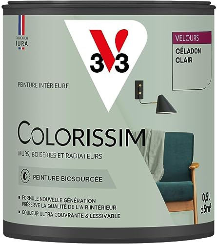 V33 Peinture multi-supports Colorissim® Céladon clair Velours 0,5L