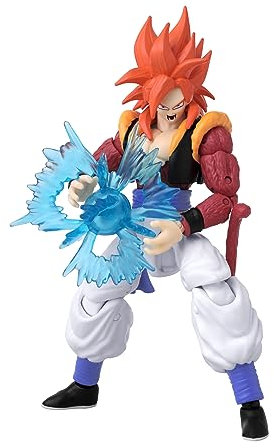 Dragon Ball Dragon Stars Power Up Super Saiyan 4 Gogeta Figure | 17cm Articulated Action Figure With Accessories | Bandai Anime Gifts and Merch