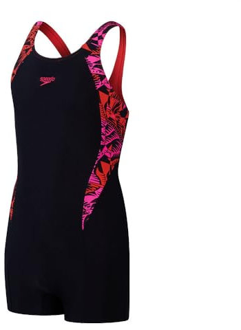 Speedo ECO bedruckter Muscleback Panel-Beinanzug für Mädchen - 140