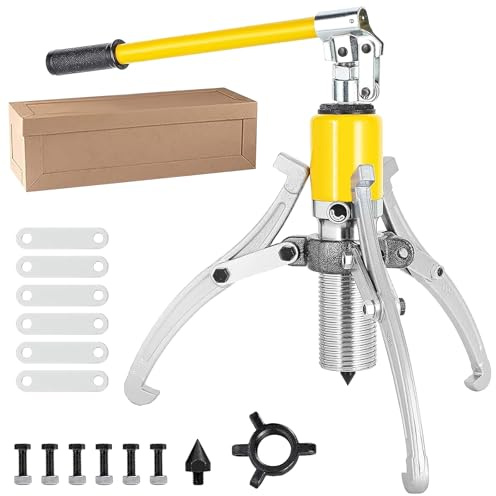 OKSTENCK 15 Ton Integral Hydraulic Bearing Puller, Bearing Hub Separator 3-Jaw Manual Hydraulic Press, 3-in-1 Pump Hose Puller