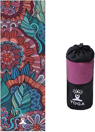 Yogahandduk, Halkfri Yogahandduk, Matthandduk Med Smart Hörnbärväska D Elastisk ögla, Mikrofiber Svettabsorbent Och Snabbtorkande Matthandduk Halkfri Varm Yogahandduk För Bikram, Pilat, F