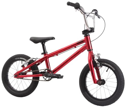 KHE EVO LL 14 BMX Bike 2025 - 7,5 kg léger, cadre en aluminium et guidon, frein en V arrière, pneus larges pour enfants de 95 cm - Freestyle BMX pour street, piste de pompage et course
