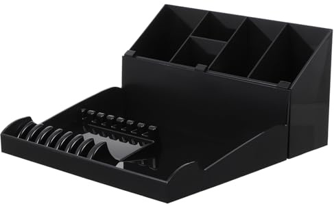 SHERCHPRY Organisateur de Coiffure Plastique pour Ranger Ciseaux et Peignes Plateau de Présentation pour Salon et Usage Domestique Boîte de Rangement pour Outils de Coiffure