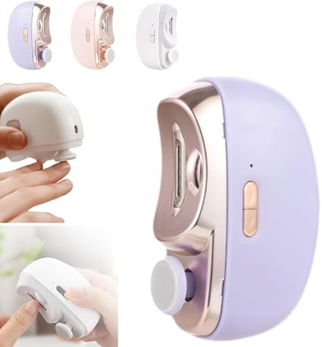 Coupe-ongles électrique pour seniors, 2026 coupe-ongles, coupe-ongles électrique automatique 3-en-1 avec fonction de polissage, coupe-ongles électrique pour les personnes âgées, les bébés, les