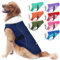 EMUST Winterhundejacke, kuschelige winddichte Hundejacke für kaltes Wetter, einfarbig, für mittelgroße Hunde, Blau, M