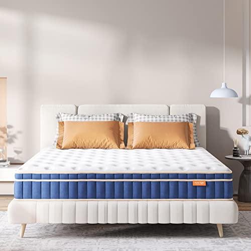 SweetNight Materasso Singolo 160x190 Rigido, Materasso Memory Molle Insacchettate, Traspirante ed Ergonomia, Grado di Rigidità H4, Altezza 20 cm, 7 Zone