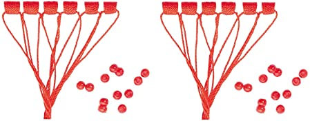 blntackle76 Set: 2 Packungen Posenstopperset, Fadenstopper, Schunrstopper Faden mit Perle + gratis Petri Heil! Aufkleber