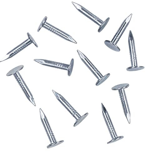 OMOTOOL Clavos de fieltro para techos de acero (300 piezas) 3 x 20 mm Pines de fieltro de cabeza avellanada para techos de cobertizo, tableros de pizarra de fieltro, pasadores de cabeza ancha