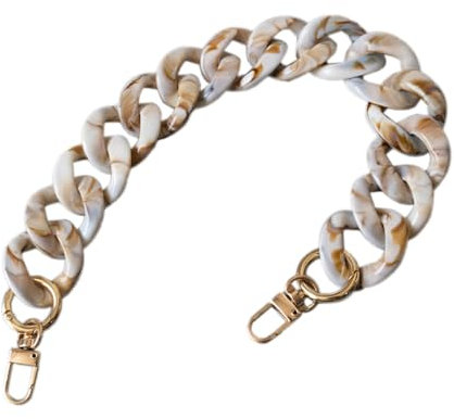 Wambere 40cm Acryl Taschenkette Vintage Taschengriff Taschengurte zum Wechseln Kette aus Acrylharz Schulterriemen Umhängegurt Ersatz Schultertasche Tragetaschen Handtaschen DIY Taschenzubehör,B