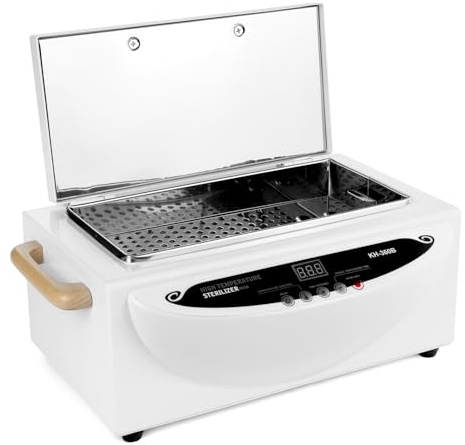 QWORK 500 W varmluftssteriliserare desinfektionsmedel för nagelsalong, frisörsalong, maximal temperatur 250°