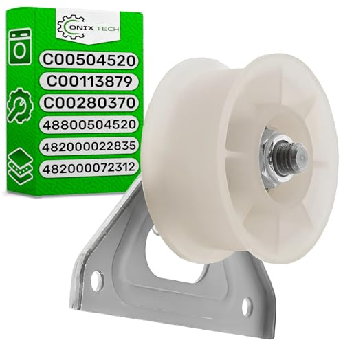 Polea Tensor de Correa Secadora con Código Original C00504520 para Indesit para Ariston para Hotpoint 488000504520 para Bauknecht para Whirlpool - Garantía de 5 Años - ONIX TECH