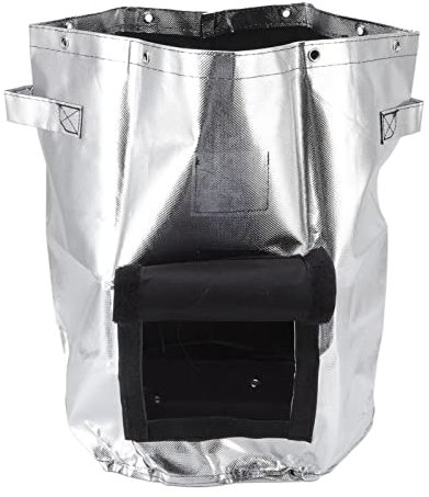 WPKD BLUEIY Sacchi per Piantare Grande Capacità, Sacchi per Coltivazione di Ortaggi in Tessuto di Bue Apribili Sacchi da Giardinaggio in Argento per Fiori Ortaggi Patate (L 43 litri 10