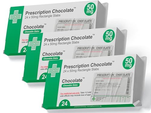 Lot de 3 boîtes cadeaux fantaisie pour chocolat sur ordonnance, 18,8 cm x 9 cm x 1,5 cm, fenêtre transparente