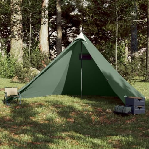 Homgoday Tipi - Tienda de campaña familiar para 7 personas, tienda de campaña de trekking para jardín, impermeable, para camping, viajes, trekking, jardín, verde, resistente al agua