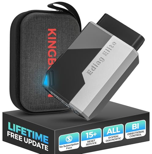 KINGBOLEN Ediag Elite OBD2 Scanner Bluetooth, Bidirectional Test Scanner All System Diagnostic Tool for iOS & Android, 15+ Hot Reset, CANFD Protocol, FCA AutoAuth, No Subscriptions Lifetime Update