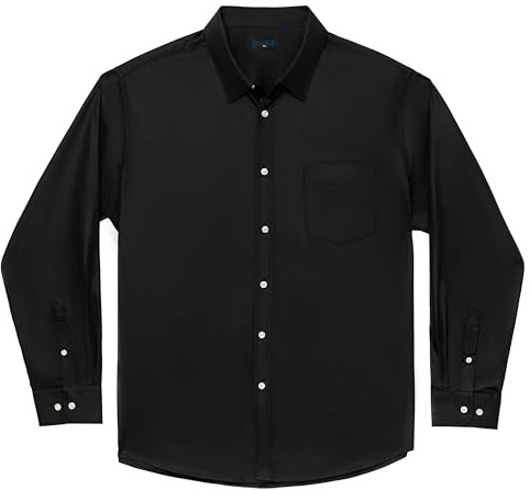 Big and Tall Dress Shirts for Men Long Sleeve Business Casual Solid Button Down Shirts from XXL(T) to 6XL(T)(S279,6XLT)