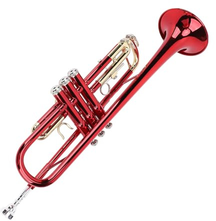 Trompette avec Boîtier de Transport, Clés D'or Coulissantes Flexibles Tons Vibrants Instrument de Musique D'orchestre pour le Groupe