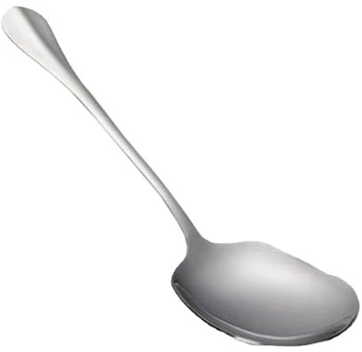 Cucchiaio da portata in acciaio inox – Mestolo da cucina per buffet, utensile per riso in metallo, grande cucchiaio per posate, manico resistente e pesante, posate utilizzate durante la preparazione