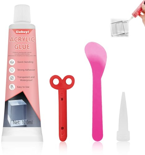 100ml Pegamento para Plástico, Pegamento para Cristal, pegamento plastico extrafuerte, Silicona Liquida Transparente, impermeable Para Acrílico, PVC, Cerámica, Vidrio y plásticos
