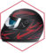 Integralhelm Mit Sonnenblende Schwarz-Rot Matt 57-58 Motorradhelm Quad Klapphelm