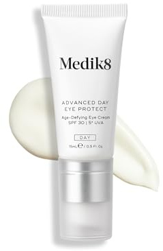 Medik8 Advanced Day Eye Protect - Anti-Aging-Augencreme - LSF 30 - Wirkt gegen dunkle Augenringe, beugt Falten vor und glättet diese - 15ml
