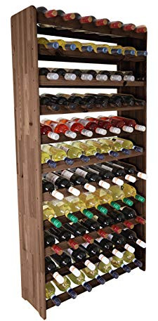 Lenmar Portabottiglie in legno RW-3-77 per 77 bottiglie (marrone)