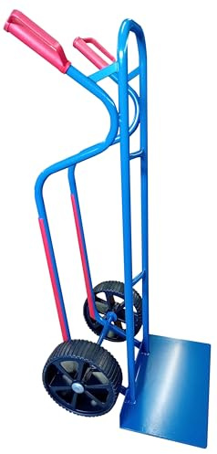 RLW Profi Stahlrohr Sackkarre Stapelkarre Jumbo 250 kg - Schaufel 280x470 mm - Made in EU - kein Asien-Import (pannensicheres Rad- schwarz/PVC-Speichenfelge schwarz/Rollenlager)