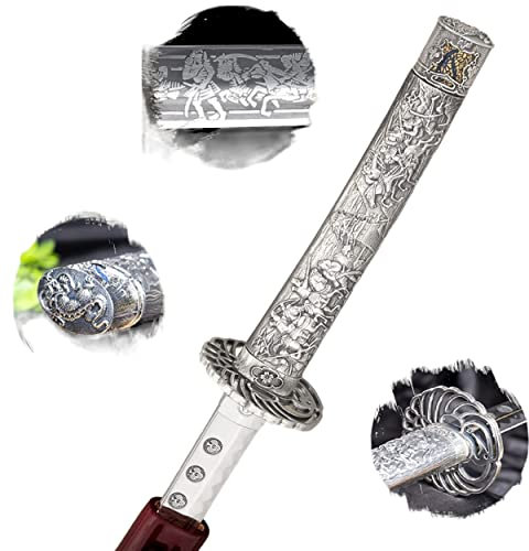 Das schönste reich gravierte Samuraischwert Katana Schwert echt aus Stahl der MASAMUNE Date-Familie zur Dekoration für einen Sammler oder als Geschenk 178