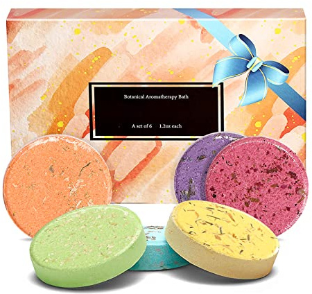 Layhou Bombe da Doccia per Aromaterapia, 6 Bombe Doccia Con Oli Essenziali, Bagno Idee Regalo Donna, Uomo,Bambini, Amica, Compleanno, San Valentino, Festa Della Mamm