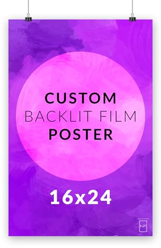 OCTO LIGHTS NexaFrame Custom Backlit Film Poster - 16” x 24” Wall Art Print, Posters for Room Decor, Teens, Boys, Girls, Dorms, and Bedrooms - Upload Your Image/Photo Customized Personalized Printing