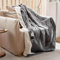 GOTCOZY Heated Blanket Electric Throw 130x160cm -Soft Silky Plush Heated Blanket with 6 Heat Settings & 10 Hours Auto-Off Timer For Home Office Use Machine Washable(Grey)
