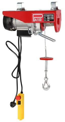 Electric Hoist Lift Overhead Electric Hoist 220V Electric Winch for Garage,Warehouses,Factories Lifting with Line Remote Control Emergency Stop Switch