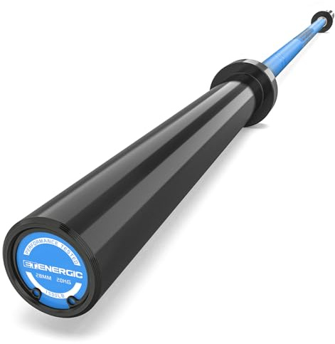 E.T.ENERGIC Olympic Barbell 7FT 45LB, 1500LB Capacity Weight Bar for Home Gym, 2-Inch Olympic Barbell for Weightlifting, Powerlifting, Squat, Deadlift and Bench Press