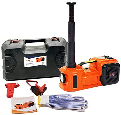 Cric Elettrico per Auto, SUV, Sollevatore Idraulico per Pavimenti, 45 mm, 12 V CC, 5 tonnellate, 11023 libbre, Strumento di Riparazione per Cambio gomme di Emergenza per Auto