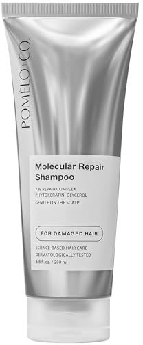 Pomélo+Co. Molecular Repair Shampoo – Tiefenwirksames Shampoo für trockenes Haar und sensible Kopfhaut – Reparierendes Haarshampoo mit 7% Phytokeratin-Glycerin-Komplex – 200 ml