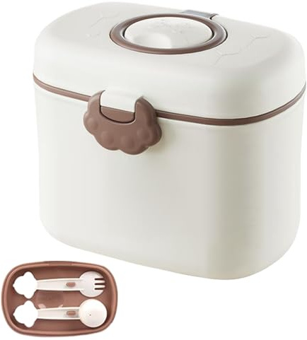 Krmoau Contenedor de fórmula portátil sellado, contenedor de leche en polvo para bebé, dispensador de fórmula para bebé, para guardería, cocina, guardería, casa, viajes, diario