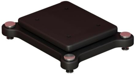 Soporte universal de aislamiento de altavoz con rueda, bandeja base estabilizadora de 30 x 35 cm para subwoofers de cine en casa, oficina, sala de conciertos, mejora la calidad del sonido y la